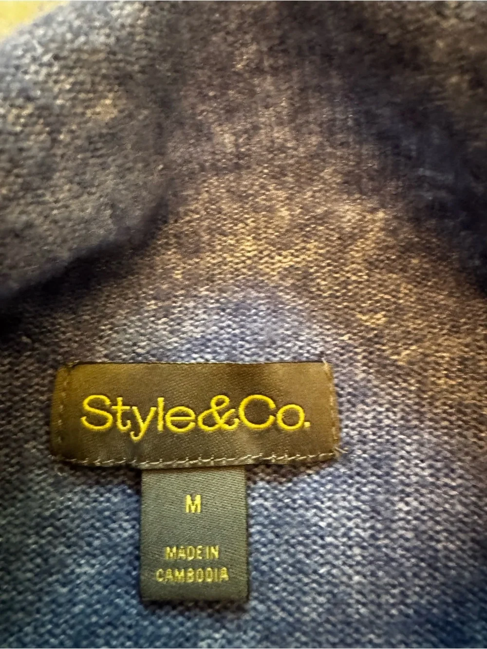 Style & Co. Women's Blue Turtleneck Sweater